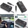 Onduleur de voiture 200W DC12V à AC220V Convertisseur d'alimentation avec x2 USB C-24W et x2USB A