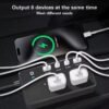 Onduleur de voiture 200W DC12V à AC220V Convertisseur d'alimentation avec x2 USB C-24W et x2USB A