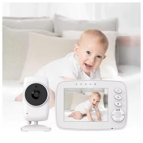 Moniteur sans fil pour bébé, surveillance de la température de la pièce, interphone vocal bidirectionnel, vision nocturne infrarouge, berceuse, jeu, soignant, 3.2