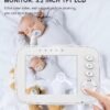 Moniteur sans fil pour bébé, surveillance de la température de la pièce, interphone vocal bidirectionnel, vision nocturne infrarouge, berceuse, jeu, soignant, 3.2