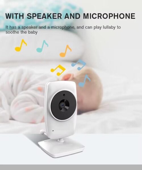 Moniteur sans fil pour bébé, surveillance de la température de la pièce, interphone vocal bidirectionnel, vision nocturne infrarouge, berceuse, jeu, soignant, 3.2