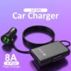 Chargeur de voiture USB universel à 4 Ports, siège avant et arrière QC3.0,