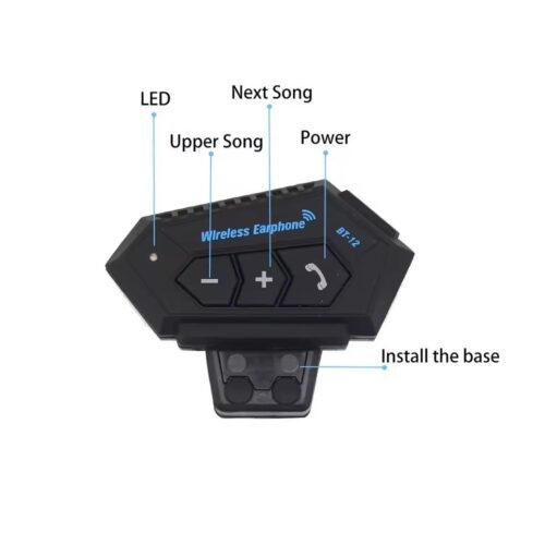 BT-12 Bluetooth moto Interphone casque casques sans fil IPX6 étanche réduction du bruit haut-parleur Kit pour l'équitation