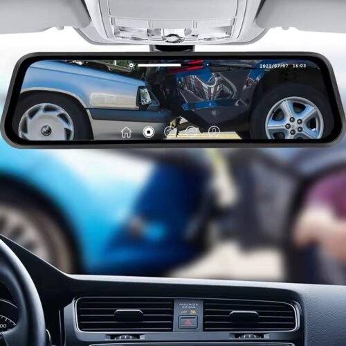caméra de recul avant et arrière Enregistreur vidéo de conduite à écran tactile 9,66 pouces
