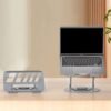Support de bureau réglable rotatif à 360 degrés en alliage d'aluminium Pour Ordinateur et tablette