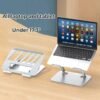 Support de bureau réglable rotatif à 360 degrés en alliage d'aluminium Pour Ordinateur et tablette