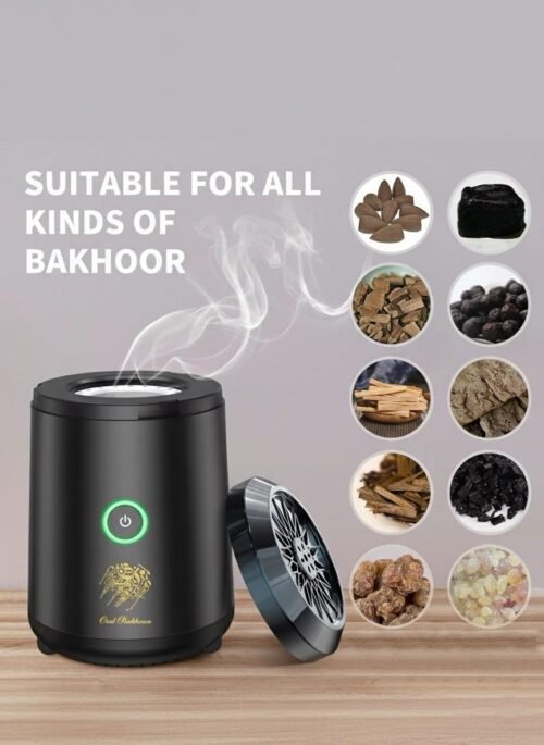 Brûleur d'encens électrique Rechargeable Portable, diffuseur d'arôme arabe Bakhoor,