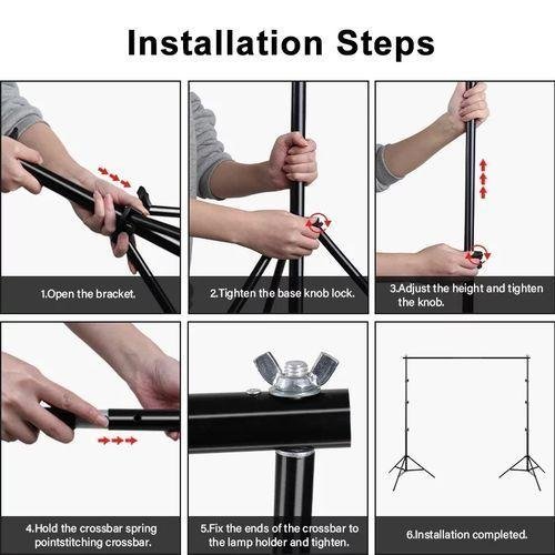 Green Screen 3*6M Tissu+Cadre Support Tripod Trepied 3M
