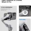 Stabilisateur de cardan portatif intelligent X Pro à 3 axes, charge sans fil, affichage OLED