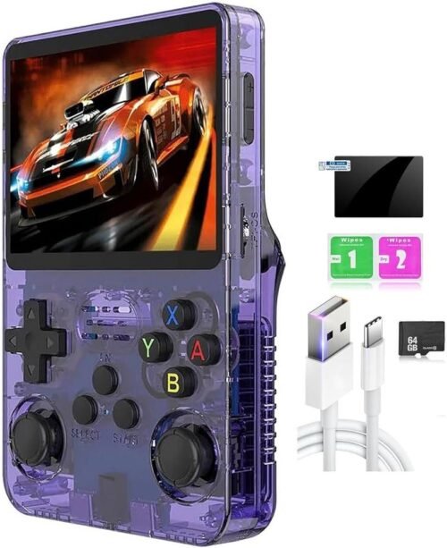 Console de jeu vidéo Portable rétro R36S, système ARKOS, écran IPS de 3.5 pouces