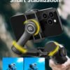 Smart X2 noir stabilisateur de cardan portatif à 3 axes avec tige d'extension pour stabilisateur de cardan de Smartphone