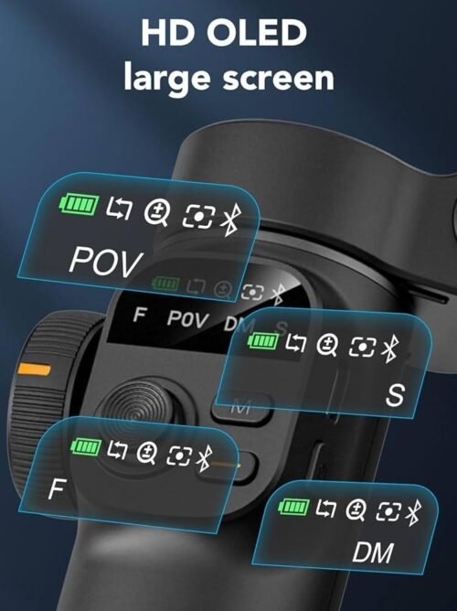 Smart X2 noir stabilisateur de cardan portatif à 3 axes avec tige d'extension pour stabilisateur de cardan de Smartphone