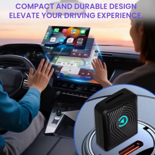 2 en 1 Adaptateur CarPlay et Android Auto sans fil pour téléphone universel