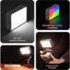 Projecteur LED RGB 40W Lumière Studio Portable avec Batterie Rechargeable