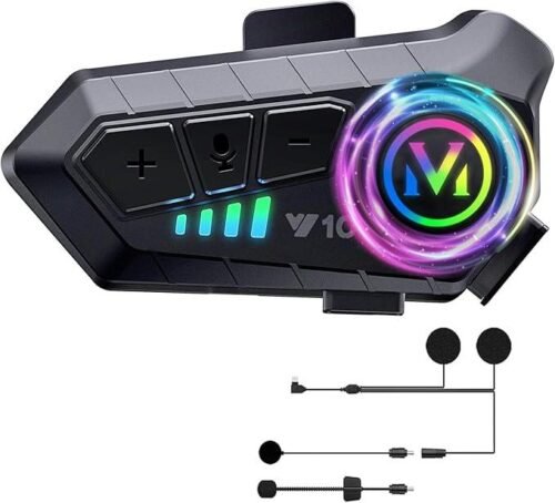 Y10 Bluetooth moto Interphone casque casques sans fil IPX6 étanche réduction du bruit haut-parleur Kit pour l'équitation