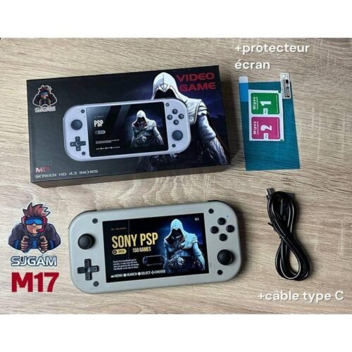 Console de jeu vidéo rétro portable M17, console de jeu, écran IPS 4.3 pouces, 30000 jeux