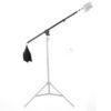 Bras de suspension réglable en aluminium pour trépied pivotant Support de lampe supérieure Extension de sac de sable Barre transversale Tige Soft Box Light
