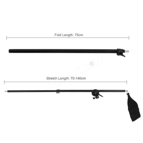 Bras de suspension réglable en aluminium pour trépied pivotant Support de lampe supérieure Extension de sac de sable Barre transversale Tige Soft Box Light