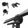 Bras de suspension réglable en aluminium pour trépied pivotant Support de lampe supérieure Extension de sac de sable Barre transversale Tige Soft Box Light