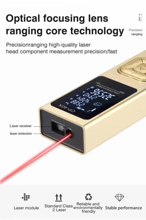 Télémètre laser 100m Gamme numérique intelligente Télémètre portable USB Mini télémètre portable de mesure de distance