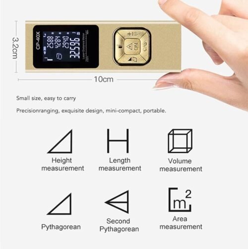 Télémètre laser 100m Gamme numérique intelligente Télémètre portable USB Mini télémètre portable de mesure de distance