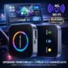 AI BOX Android 4G avec Emplacement SIM – 8Go RAM +128 Go Stockage – Système CarPlay & Android Auto Sans Fil Intelligent