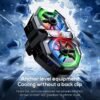Ventilateur LED RVB haute puissance DL21 refroidisseur de téléphone portable à double affichage avec clip arrière pour téléphone