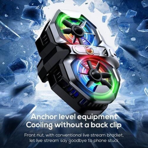 Ventilateur LED RVB haute puissance DL21 refroidisseur de téléphone portable à double affichage avec clip arrière pour téléphone
