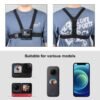 Support de goPro et Téléphone Réglable avec ceinture de poitrine et de tête