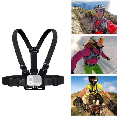 Support de goPro et Téléphone Réglable avec ceinture de poitrine et de tête