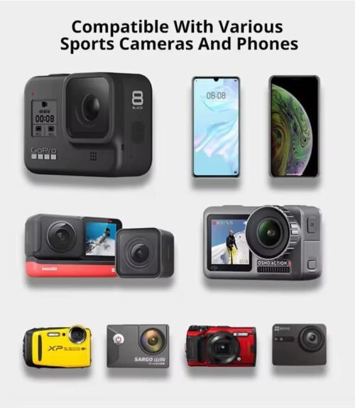 Support de goPro et Téléphone Réglable avec ceinture de poitrine et de tête
