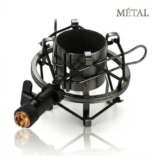 gvc.product.image_.1775327999867.7724cbc9-d2a8-4f28-b8d3-3683ada3f26c.png Support Antichoc Professionnel pour Microphone - Suspension Métallique Haute Qualité - Araignée de Studio