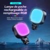 Mini Lampe LED RGB de Poche Rechargeable - Éclairage Professionnel Multifonction pour Smartphone, Appareil Photo et Trépied
