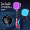 Mini Lampe LED RGB de Poche Rechargeable - Éclairage Professionnel Multifonction pour Smartphone, Appareil Photo et Trépied