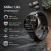 Montre Connectée MibroLite - Écran AMOLED HD, Design Ultra-Mince & Étanchéité IP68 - Noir
