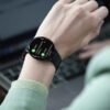 Montre Connectée MibroLite - Écran AMOLED HD, Design Ultra-Mince & Étanchéité IP68 - Noir