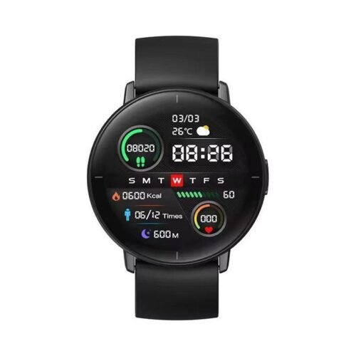 Montre Connectée MibroLite - Écran AMOLED HD, Design Ultra-Mince & Étanchéité IP68 - Noir