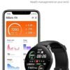 Montre Connectée MibroLite - Écran AMOLED HD, Design Ultra-Mince & Étanchéité IP68 - Noir