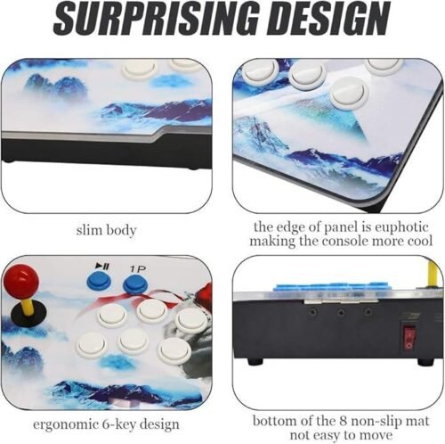 Console de Jeux vidéo Joystick Arcade Plus de 10 000 Jeux Game Console de Jeux Pandora Box Rétro Jouet Arcade 2 Stick Joystick Bouton Arcade Machine HDMI VGA HD-720P