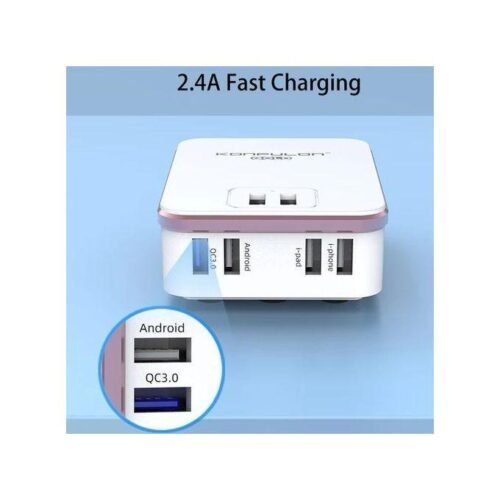 Station de Charge Multi-Ports – Puissance Totale 40W (Port PD 20W Fast Charge)