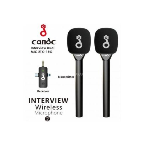 2 Microphone Sans Fil Professionnel – Système 2TX + 1RX, Qualité Audio HD, Portable & Facile à Utiliser