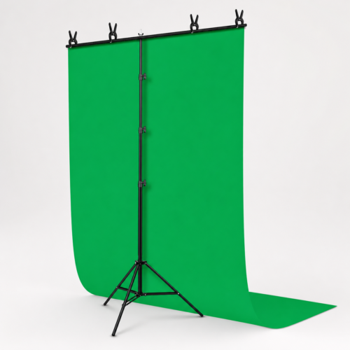 Fond Vert Professionnel 2x2M avec Support Complet – Kit Studio Idéal pour Photo & Vidéo