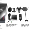 Microphone Condensateur Professionnel X2 Jack 3.5mm – Qualité Studio pour Streaming & Podcast