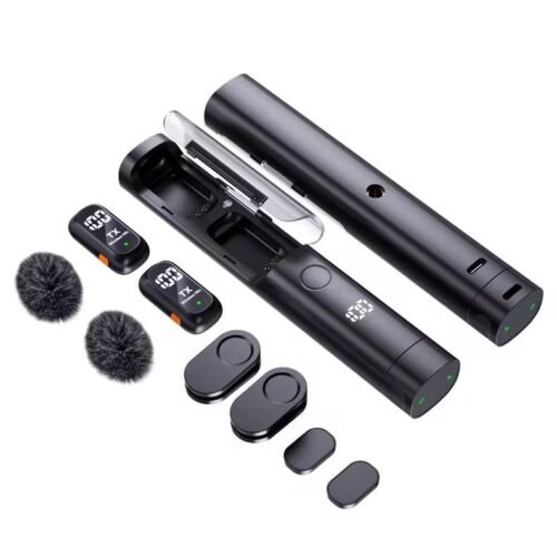 gvc.product.image_.1778690836943.65a9f120-12bd-4a9c-8e71-55c5d467ae74.jpeg Microphone Sans Fil QY99 2 en 1 Type-C avec Réduction de Bruit – Mode Main & Lavalier (Cravate) pour Smartphone, Vidéo & Interview