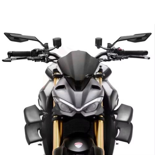 Rétroviseur grand angle certifié pour moto, aile de vent fixe