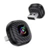 Adaptateur Sans Fil 2-en-1 CarPlay Android Auto Design Fibre de Carbone Plug & Play Passez du filaire au sans fil