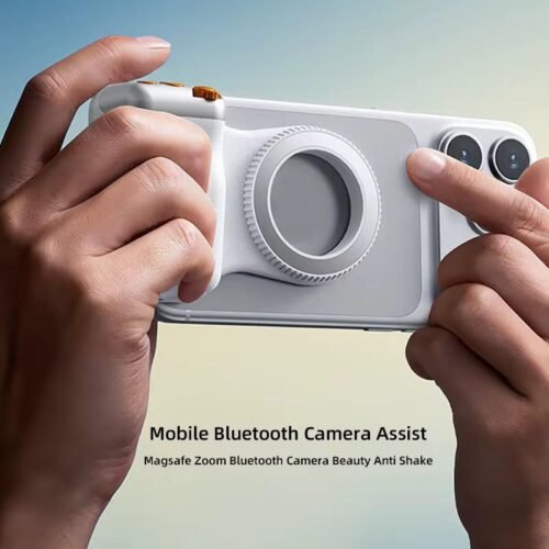 Poignée Magnétique Smartphone 3-en-1 avec Déclencheur Sans Fil – Support Selfie Universel pour iPhone & Android Vlog