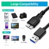 Câble USB 3.0 A vers Micro B – Haute vitesse Câble fiable pour connecter disques durs externes et appareils compatibles.
