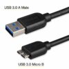 Câble USB 3.0 A vers Micro B – Haute vitesse Câble fiable pour connecter disques durs externes et appareils compatibles.