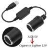 Adaptateur USB 5V vers Allume-Cigare 12V